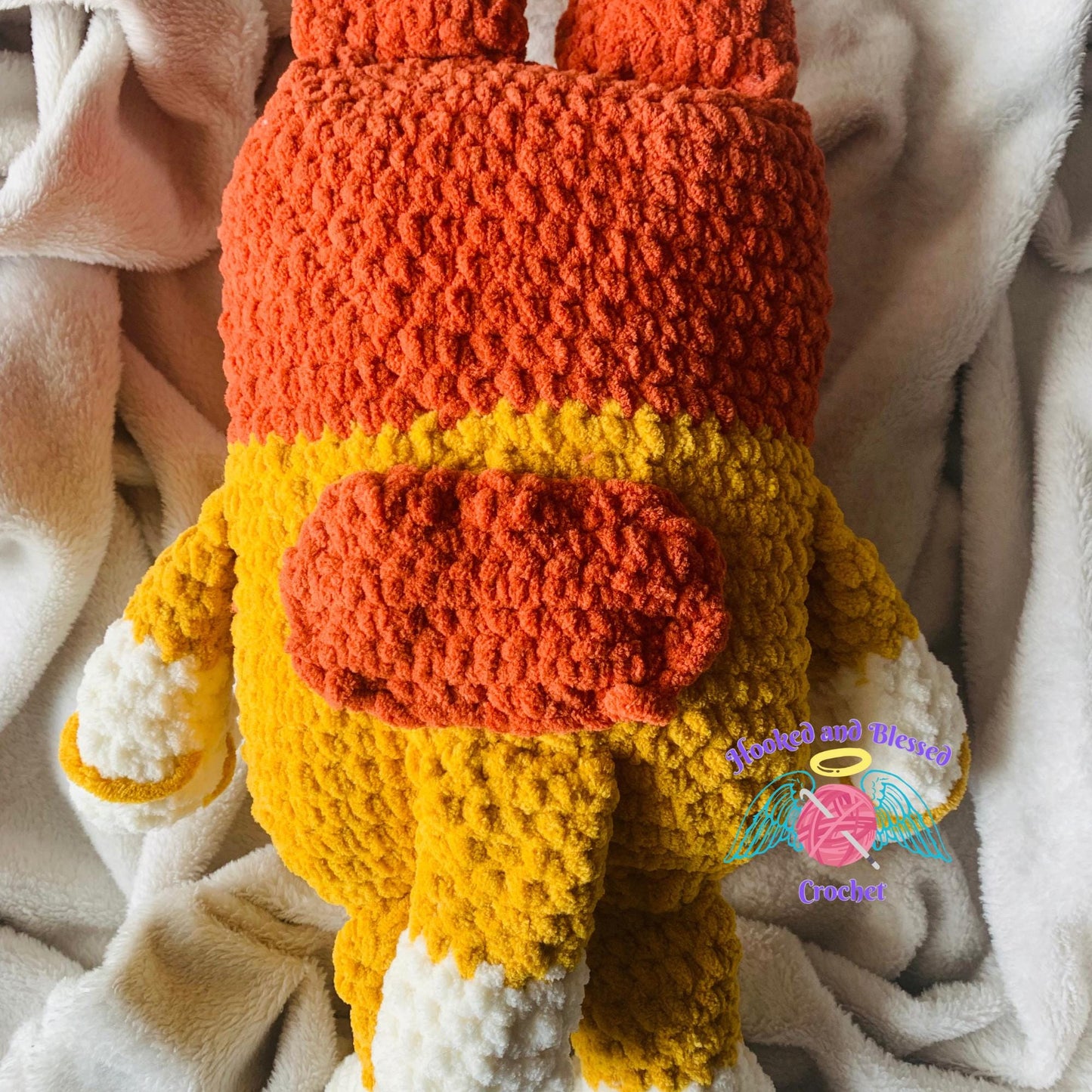 Handmade Bingo Crochet Plush – Soft Blanket Yarn Toy | Bluey-Inspired Gift for Kids, Fans & Nursery Decor