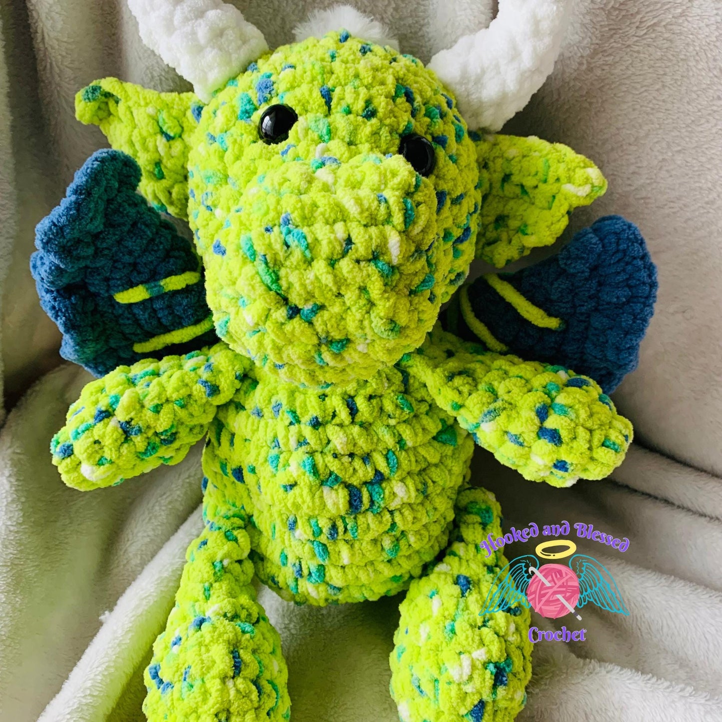 Crochet Amigurumi Dragon – Handmade Fantasy Plush Toy | Custom Colors | Soft Gift for Kids, Collectors & Dragon Lovers