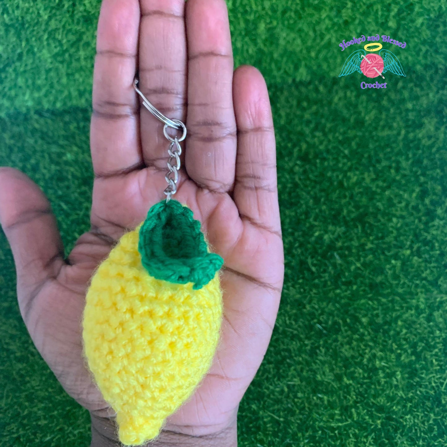 Handmade Crochet Lemon Keychain | Fun Gift, Party Favors, or Accessories | Customizable
