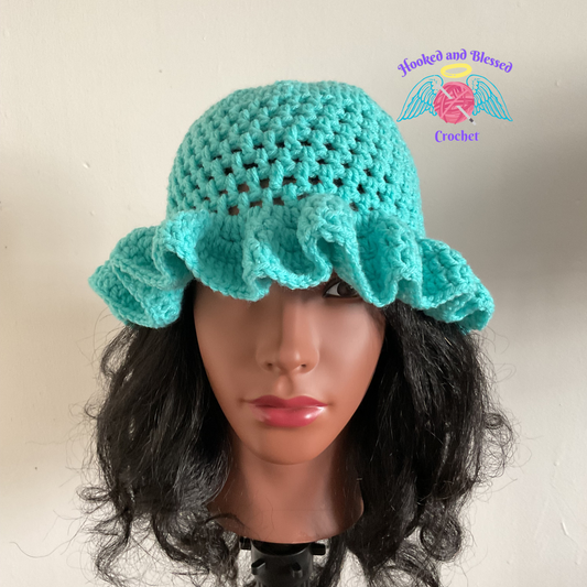 Mesh Crochet Ruffle Hat – Lightweight, Breezy, and Full of Style