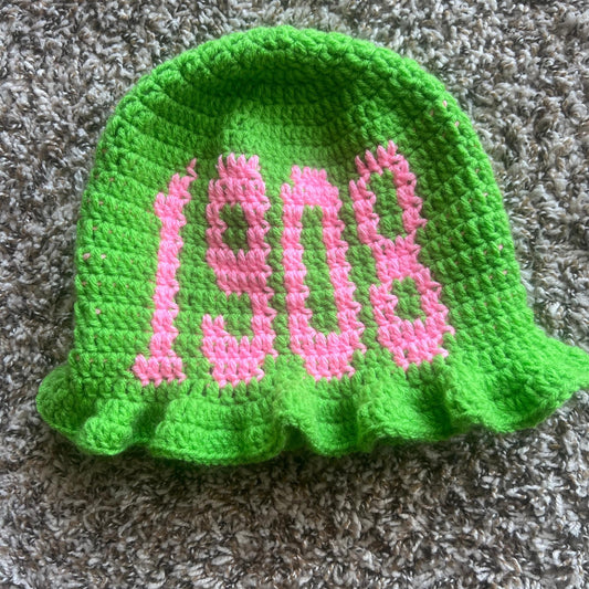 1908 Alpha Kappa Alpha Crochet Ruffle Hat