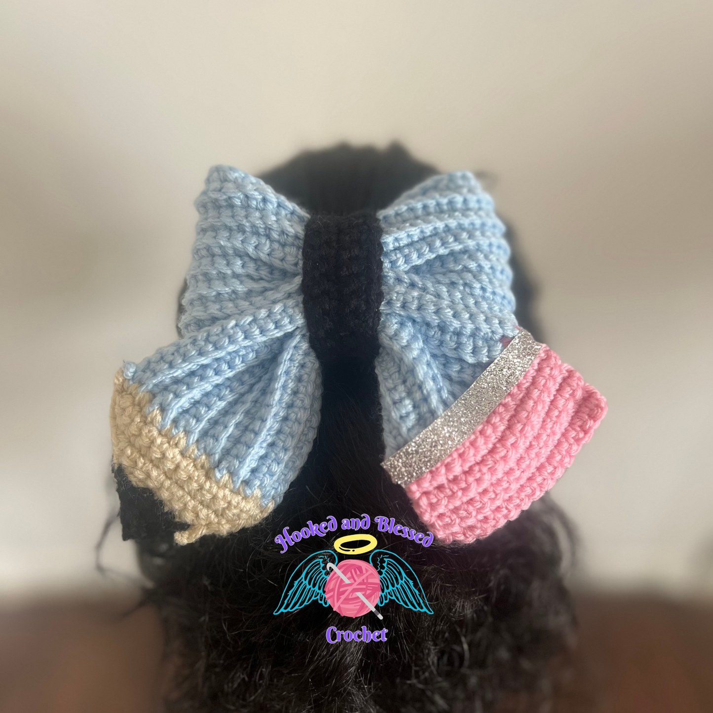 Crochet Pencil Hair Bow Clip | Back to School Hair Accessory | Teacher Gift | Handmade Bow with Alligator Clip | Custom Colors Available