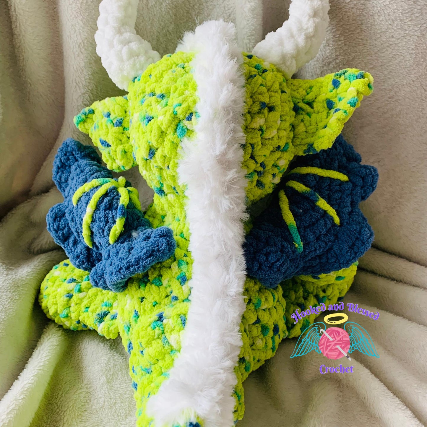 Crochet Amigurumi Dragon – Handmade Fantasy Plush Toy | Custom Colors | Soft Gift for Kids, Collectors & Dragon Lovers