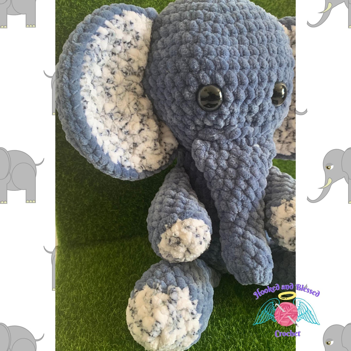 Crochet Amigurumi Elephant – Soft & Customizable Plush Toy