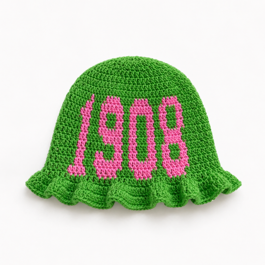 1908 Alpha Kappa Alpha Crochet Ruffle Hat