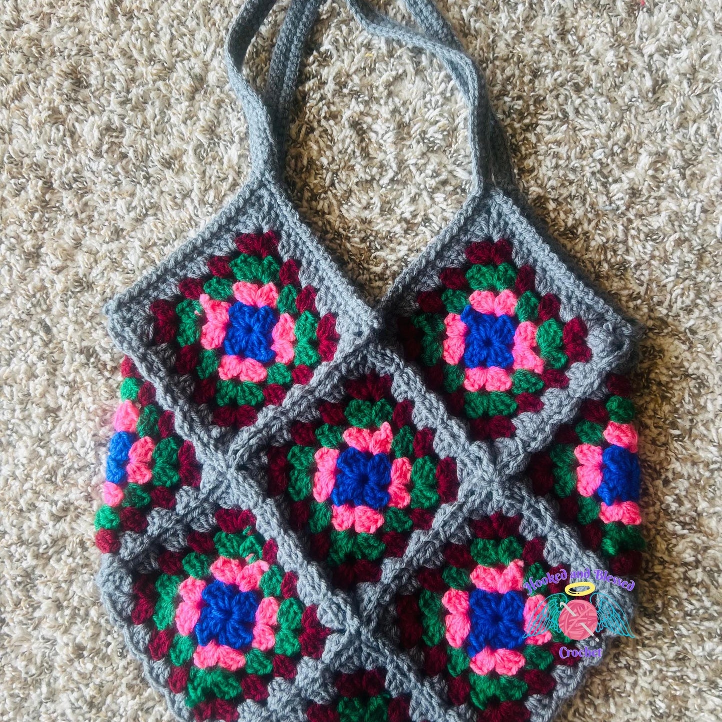 Handmade Granny Square Crochet Purse – Vintage Charm Meets Modern Style