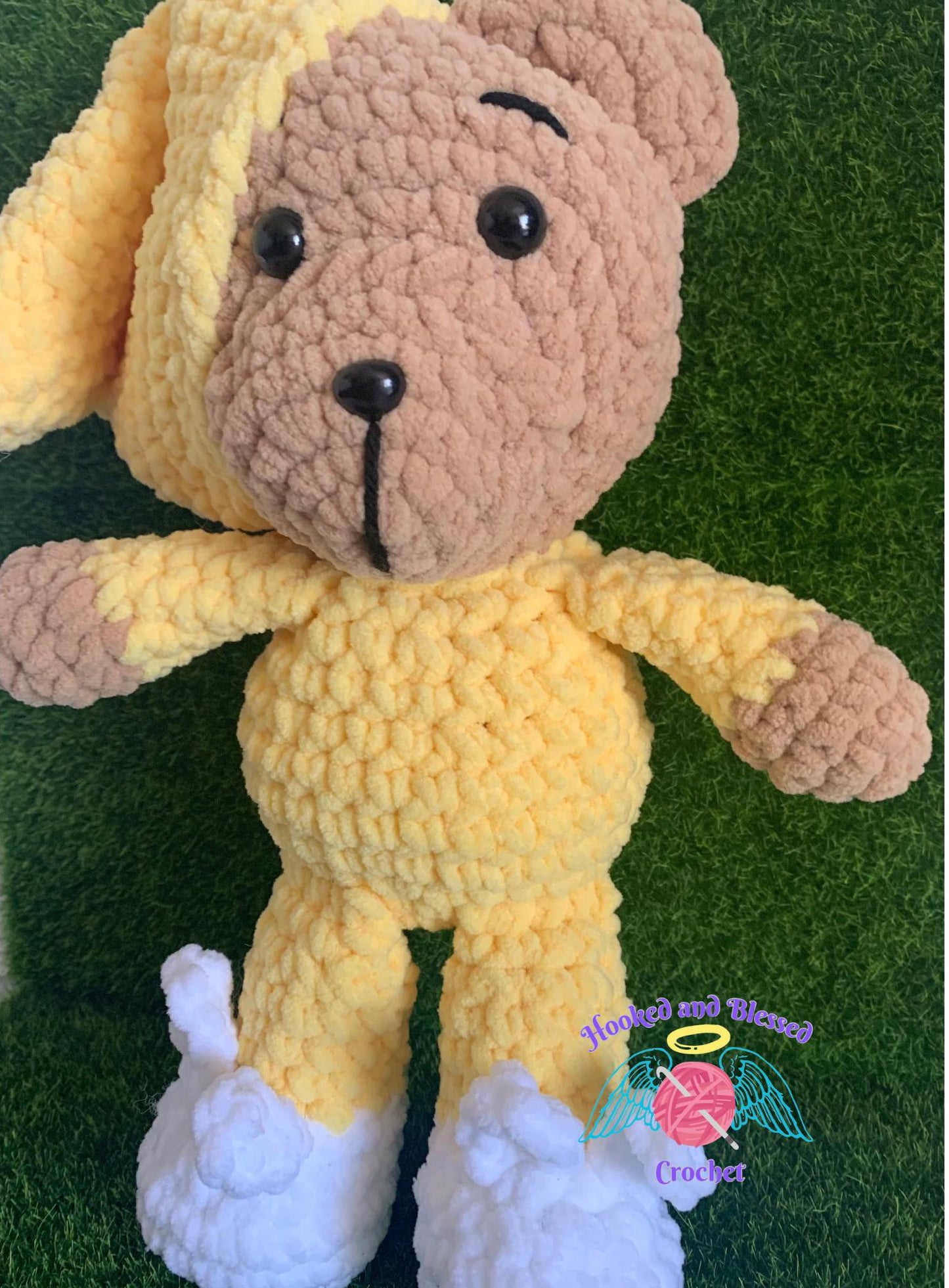 Crochet Amigurumi Teddy Bear in PJs – Customizable, Soft & Cuddly