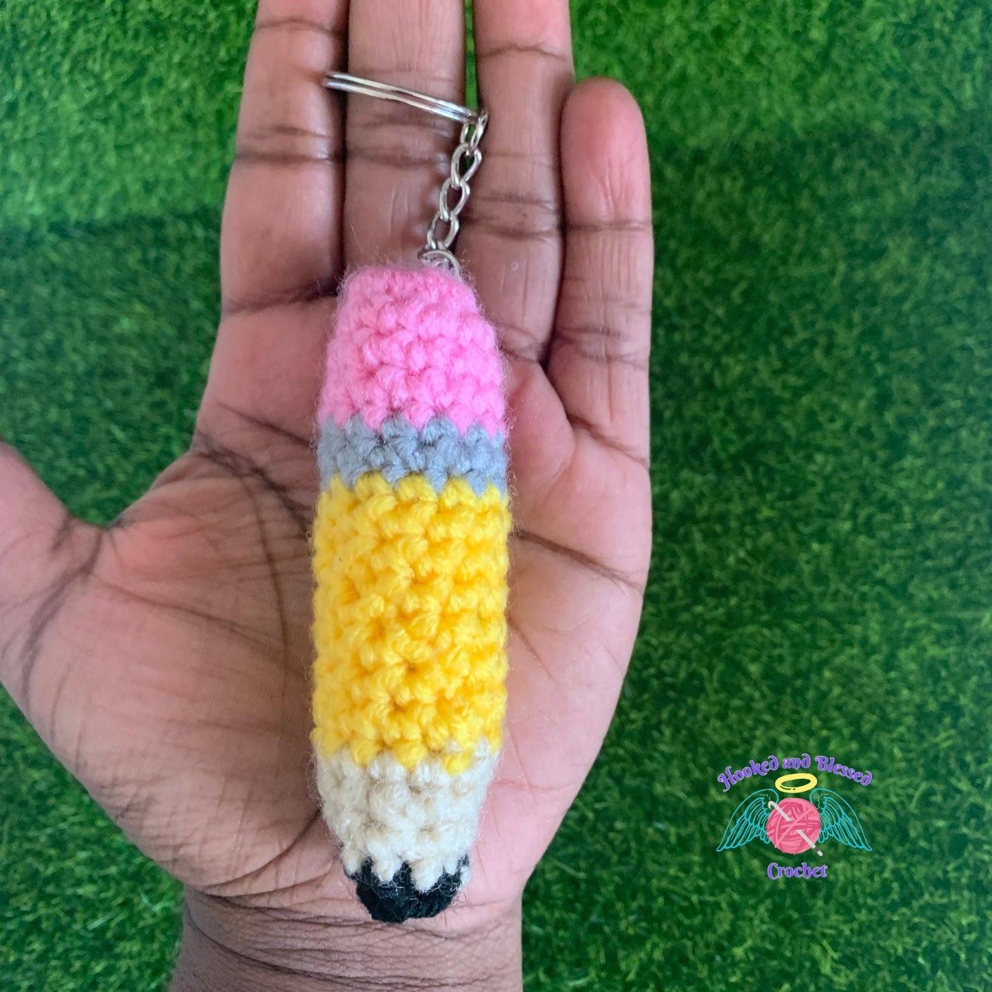 Handmade Crochet Pencil Keychain | Customizable Colors | Perfect for Teacher Appreciation, Party Favors, or Gifts