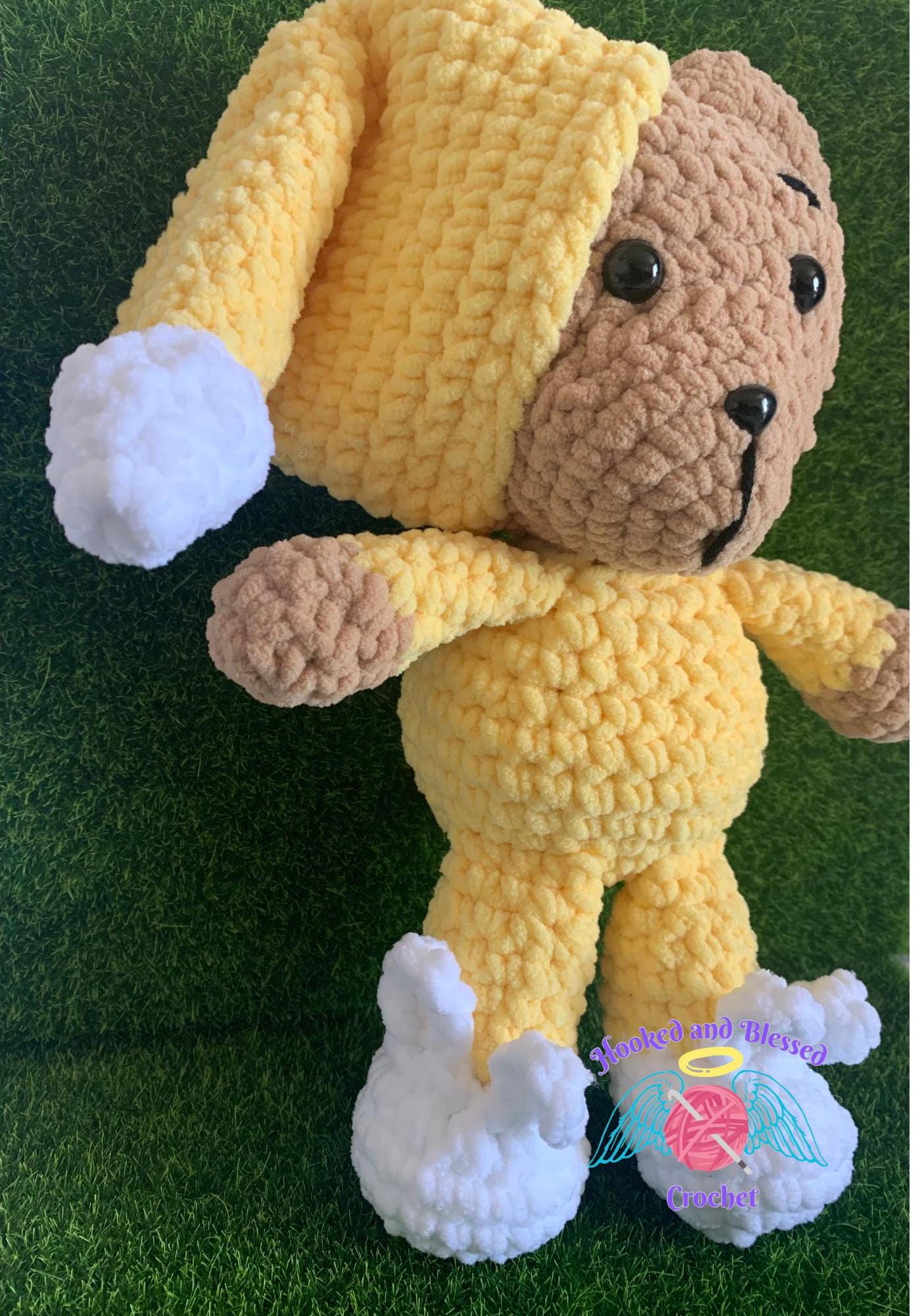 Crochet Amigurumi Teddy Bear in PJs – Customizable, Soft & Cuddly